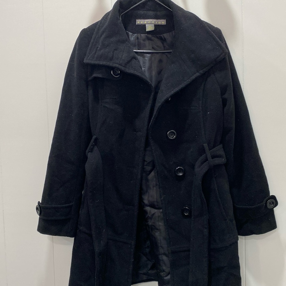 Kenneth Cole Reaction Wool Coat. Black. Women’s Medium.